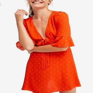 Flame Red Free People Dress
